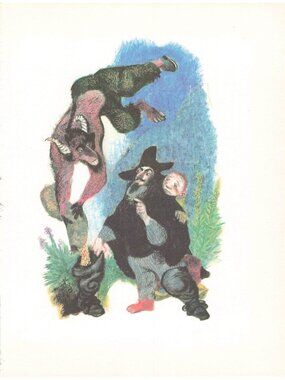 The Grave Mound Jiri Trnka 8.5"x10" Art Print Brothers Grimm German Fairy Tales